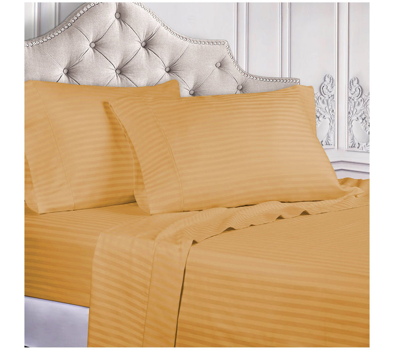 Superior 400-TC Egyptian Cotton Striped Sheet Set, Cal.King — View 19