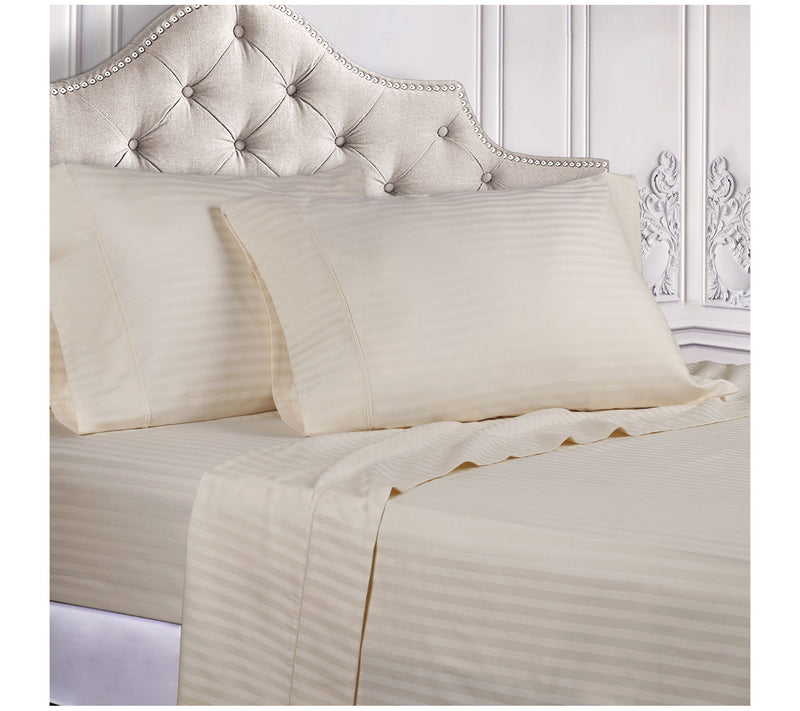 Superior 400-TC Egyptian Cotton Striped Sheet Set, Cal.King — View 20
