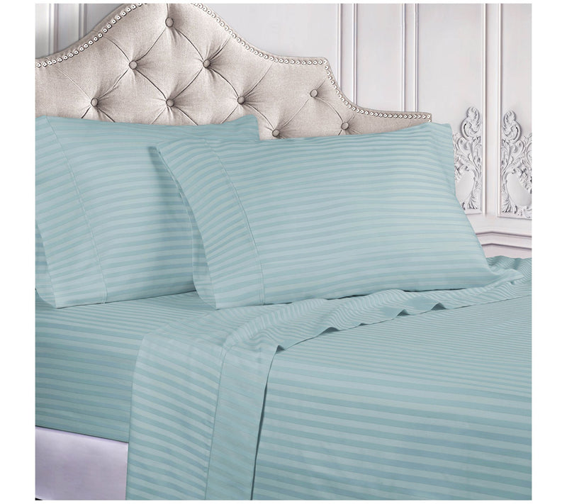 Superior 400-TC Egyptian Cotton Striped Sheet Set, Cal.King — View 21
