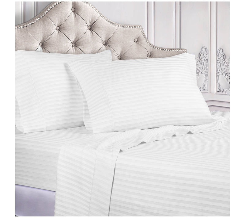 Superior 400-TC Egyptian Cotton Striped Sheet Set, Cal.King — View 22