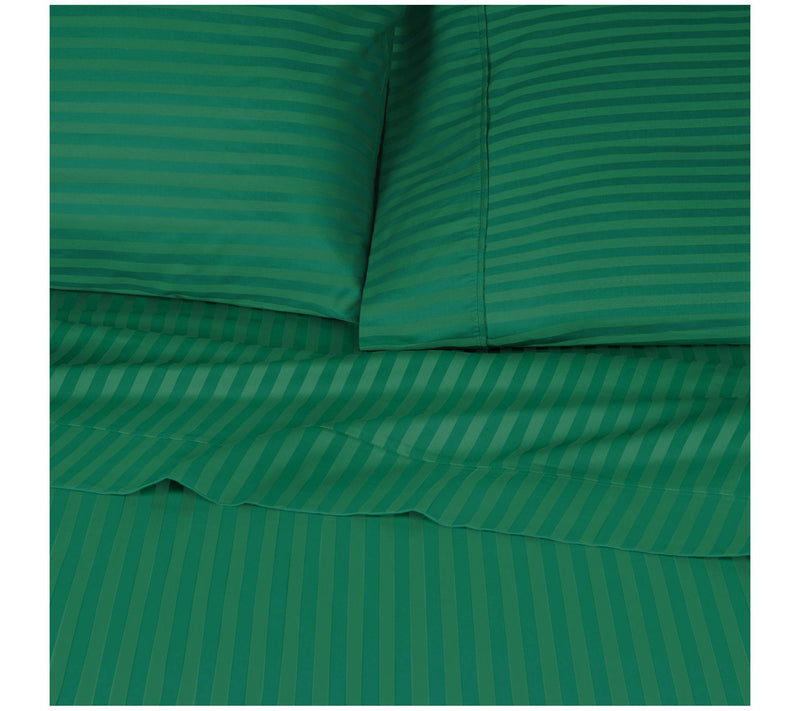 Superior 400-TC Egyptian Cotton Striped Sheet Set, Cal.King — View 4