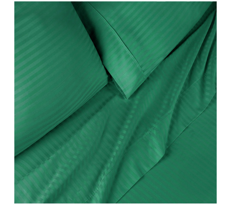 Superior 400-TC Egyptian Cotton Striped Sheet Set, Cal.King — View 3