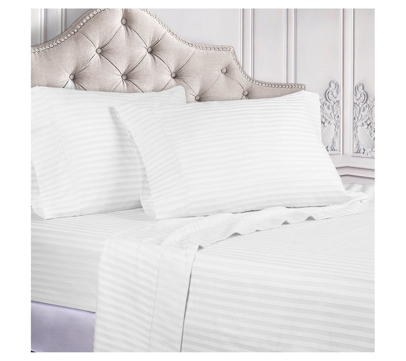 Superior Egyptian Cotton 400TC Stripe Deep Pocket Sheets, Ful — View 19