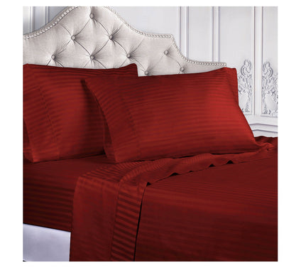 Superior Egyptian Cotton 400TC Stripe Deep Pocket Sheets, Ful
