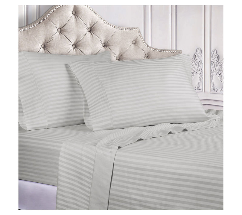 Superior Egyptian Cotton 400TC Stripe Deep Pocket Sheets, Ful — View 17