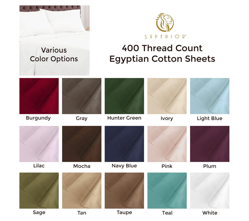 Superior Egyptian Cotton 400-Thread Count Solid Sheets, Twin — View 6