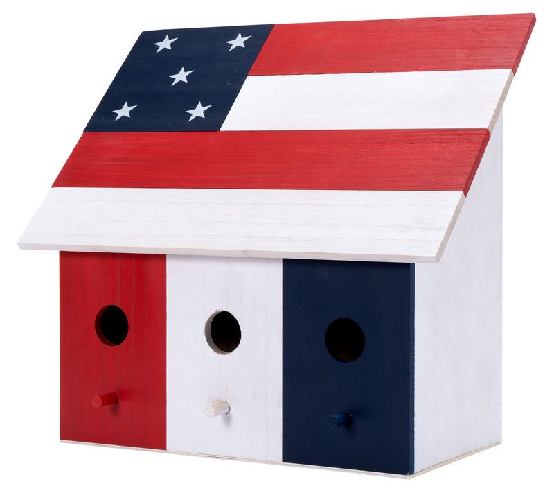 Backyard Expressions 3 Compartment Wooden Birdhouse — View 3