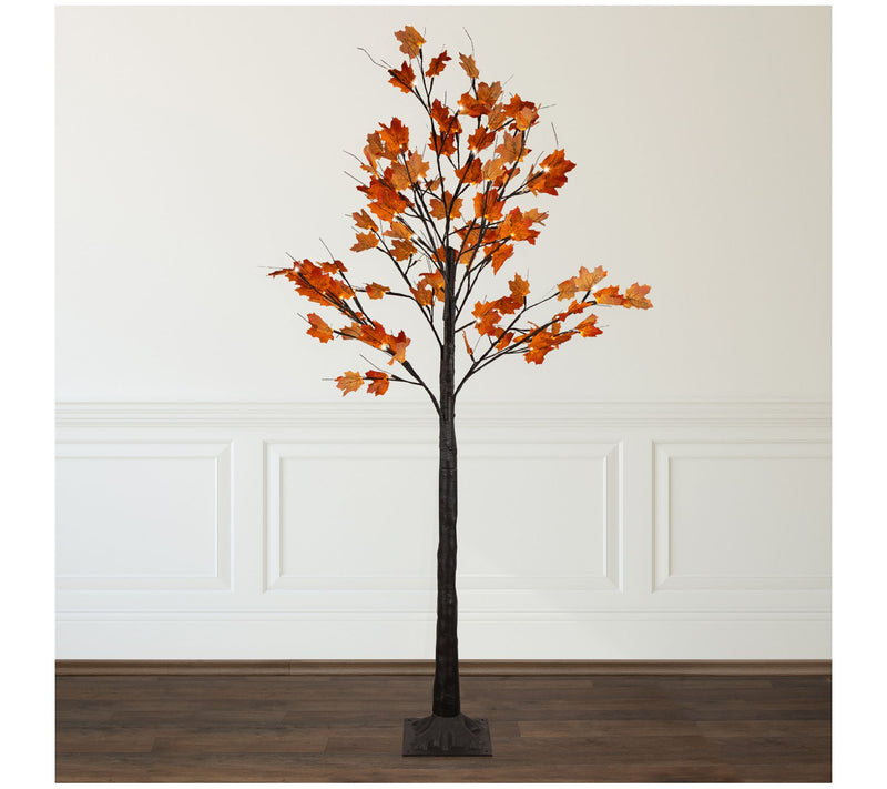 Northlight 6' LED Lighted Autumn Harvest Maple Leaf Tree — View 8