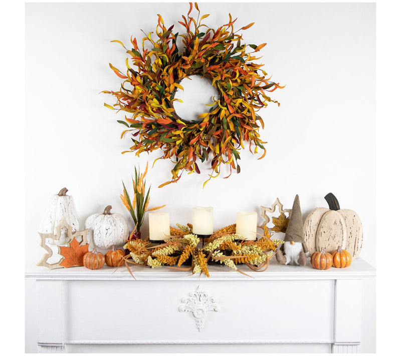 Northlight 22" Autumn Harvest Triple Candle Hol der — View 5