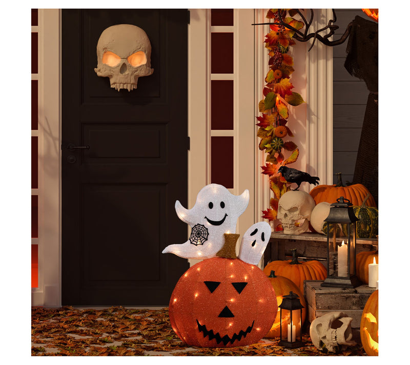 Northlight Lighted Jack-O-Lantern & Ghosts Decoration — View 7