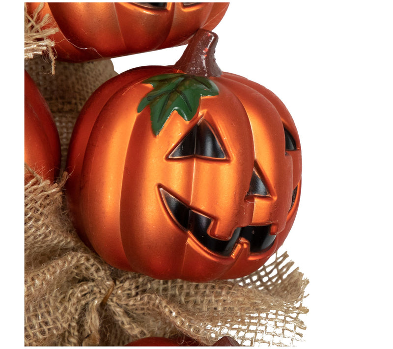 Northlight Jack-O'-Lantern & Burlap Halloween W reath 20" — View 5