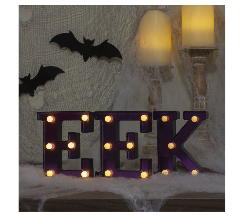 Northlight 6.5" LED Lighted EEK Halloween Marquee Sign — View 6