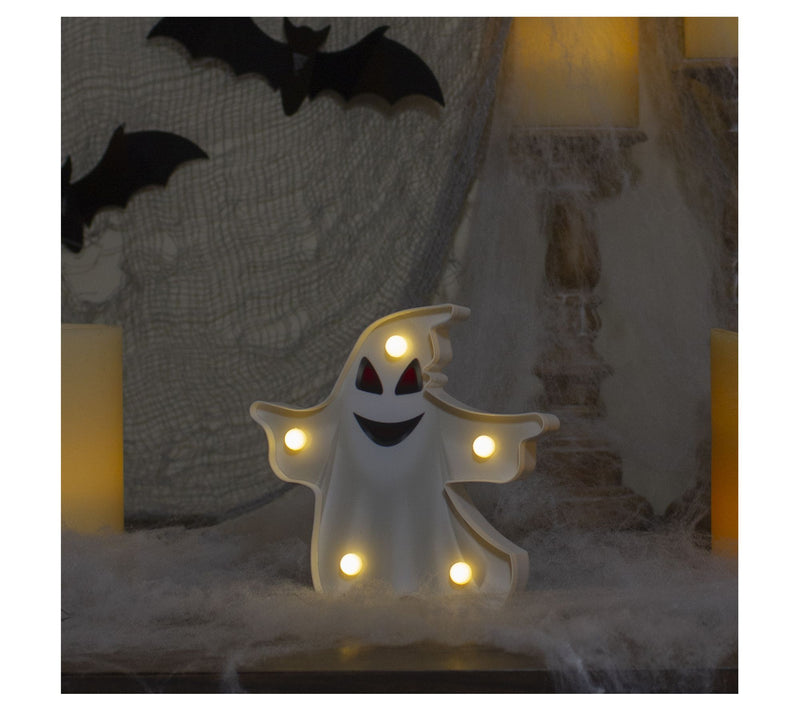 Northlight 7" LED Lit Ghost Halloween Marquee Sign — View 6