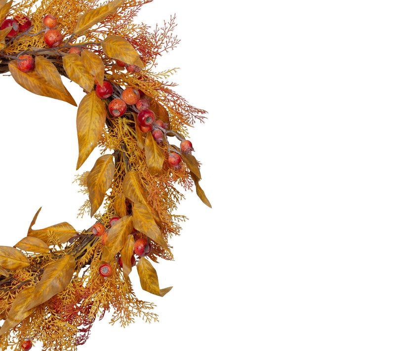 Northlight Berry & Leaves Fall Harvest Wreath -  24" — View 4