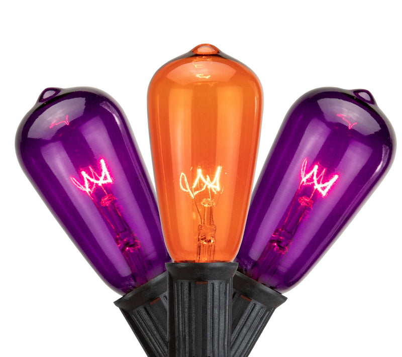 Northlight 10ct Purple & Orange Edison E17 Halloween Lights — View 3
