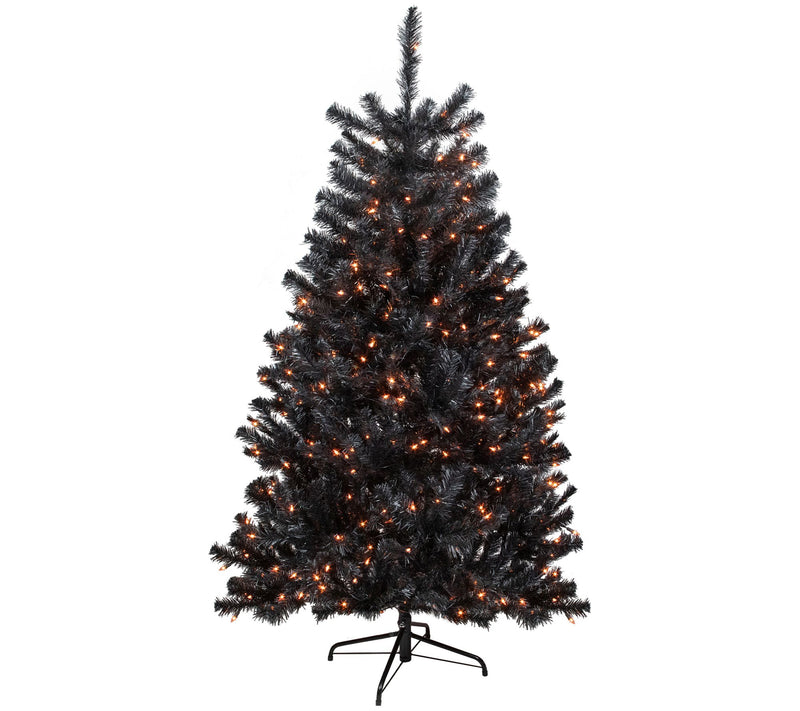 Northlight 6' Lit Noble Spruce Halloween Tree Orange Lights — View 3
