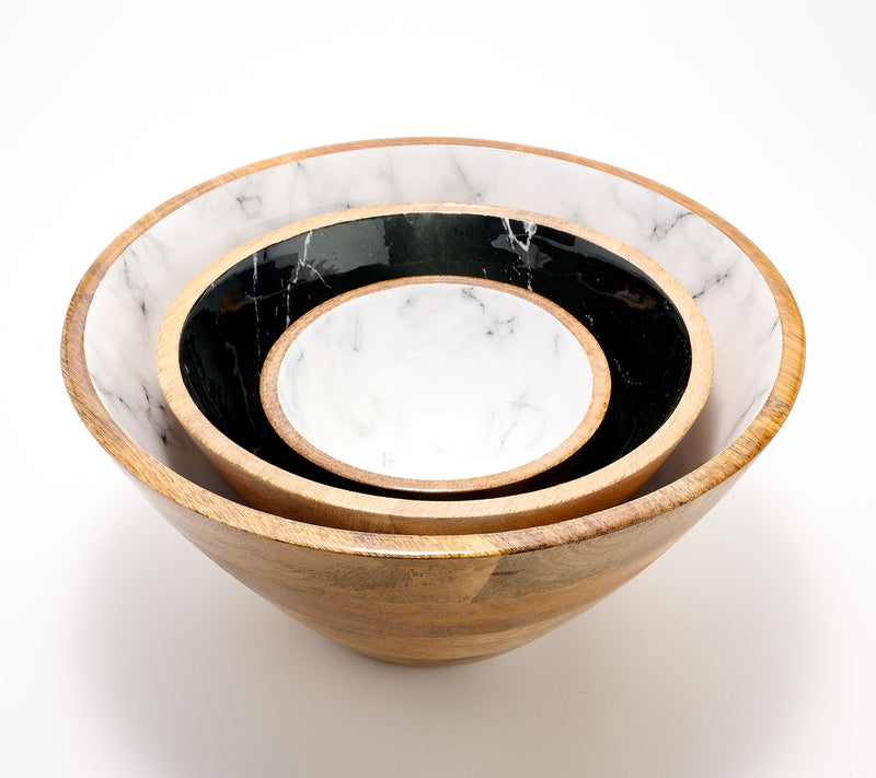 Temp-tations x Alberti Set of (3) Mango Wood Bowls — View 13