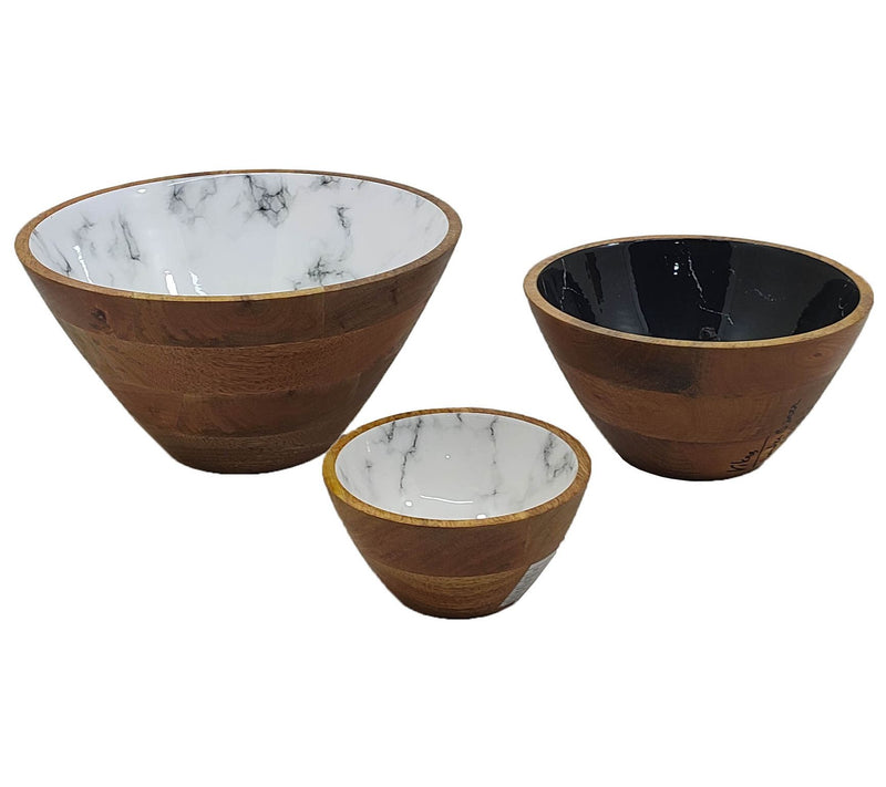 Temp-tations x Alberti Set of (3) Mango Wood Bowls — View 14
