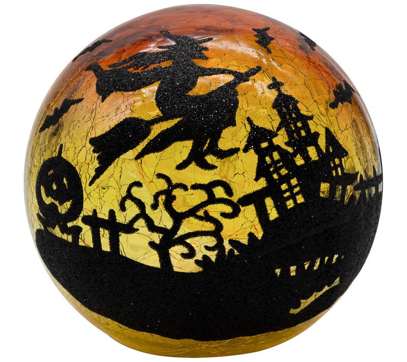 LumaBase Battery-Operated Halloween Glass Globe — View 3