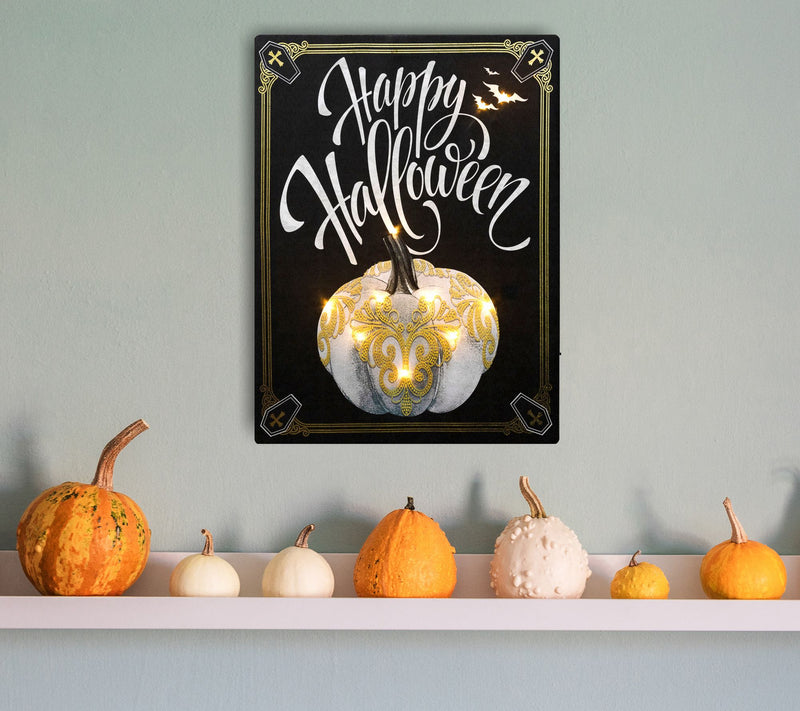 LumaBase B/O LED Wall Art w/ RC- Happy Hallowee n Pumpkin — View 5