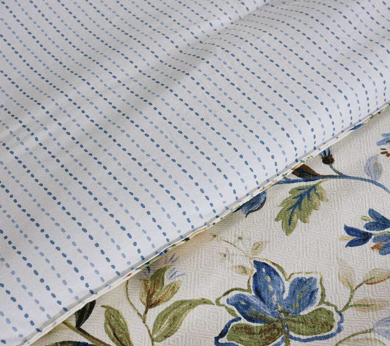 Home Reflection Reversible Jacobean Floral Comforter Set- King — View 8