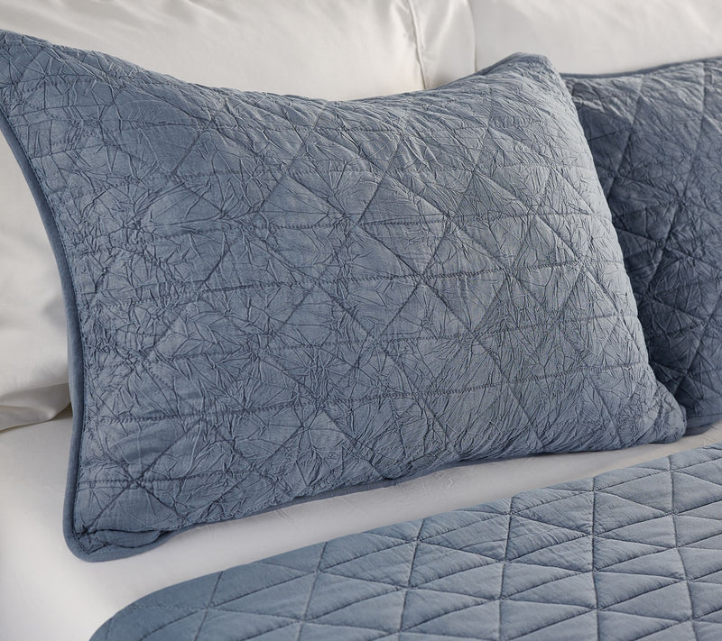 Home Reflections Textured Stonewash Quilt Set- King — View 10