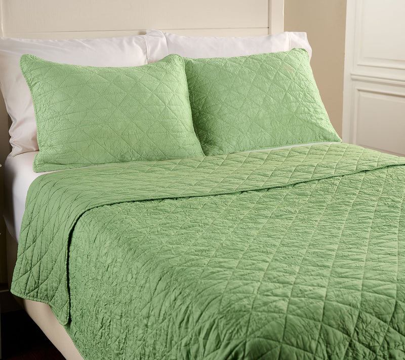 Home Reflections Textured Stonewash Quilt Set- King — View 5