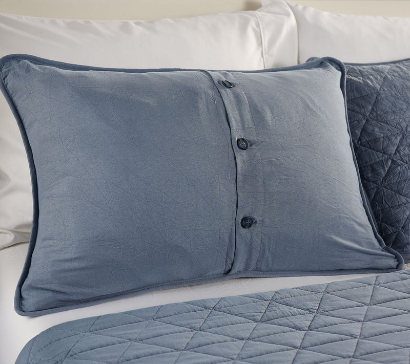 Home Reflections Textured Stonewash Quilt Set- King — View 11