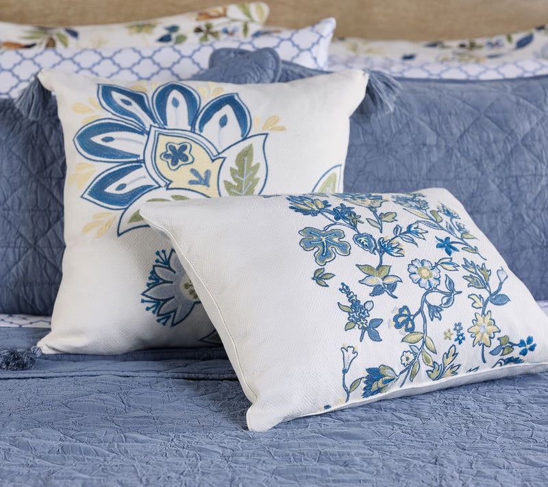 Home Reflections S/2 Jacobean Floral Decorative Pillows — View 3