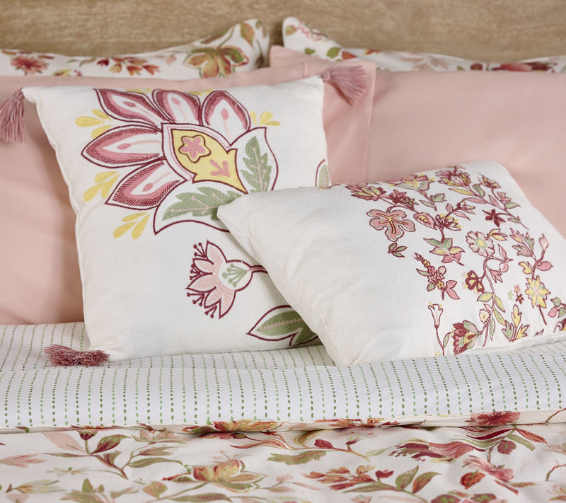 Home Reflections S/2 Jacobean Floral Decorative Pillows — View 6