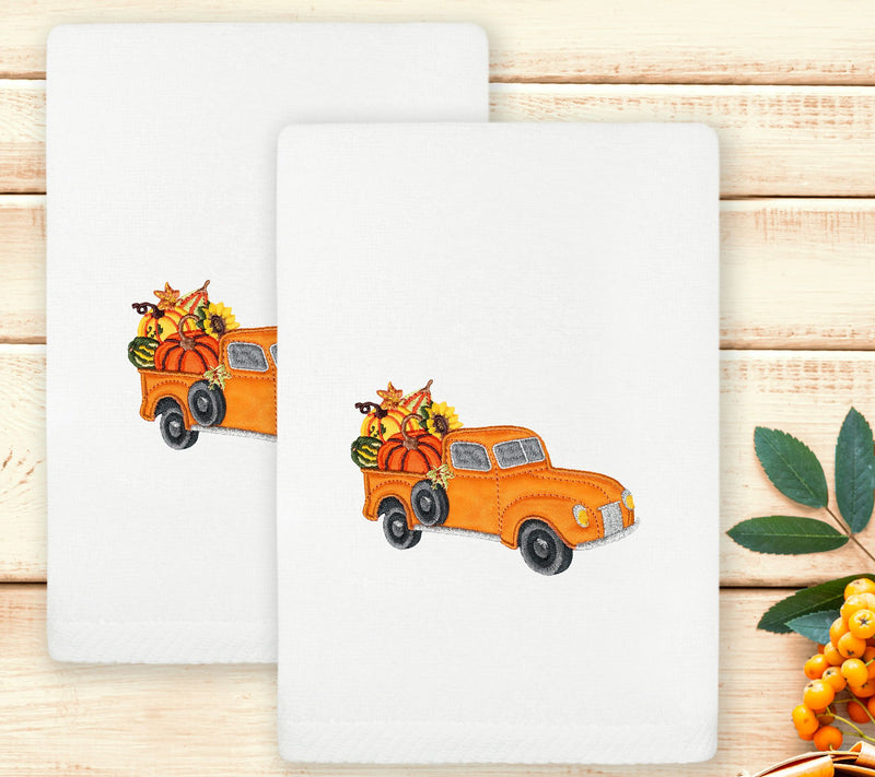 Linum Home Textiles Autumn Truck - EmbroideredLuxury Towels — View 8