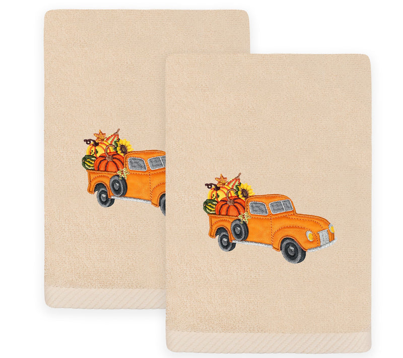 Linum Home Textiles Autumn Truck - EmbroideredLuxury Towels — View 3