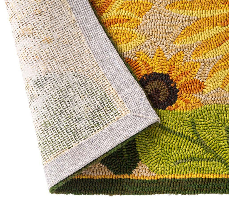 Evergreen Indoor/Outdoor Sunflower Garden Hooked Rug — View 4