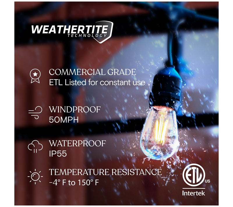 Brightech Ambience Pro LED 1W S14 24 Ft HangingString Lights — View 8