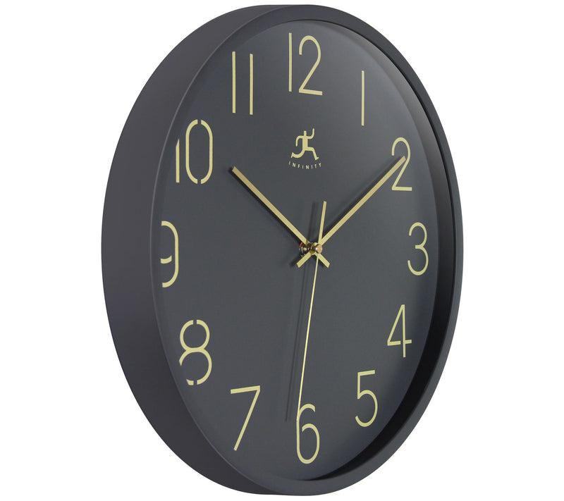 Infinity Instruments Stencil Number Clock, 14" — View 3