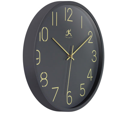 Infinity Instruments Stencil Number Clock, 14"