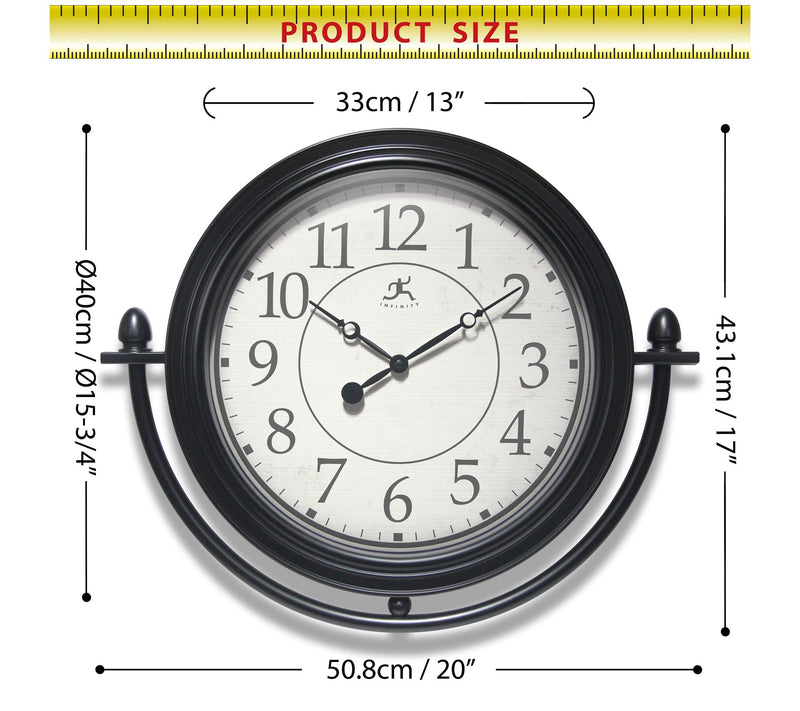 Infinity Instruments Finial Wall Clock, 15.75" — View 9