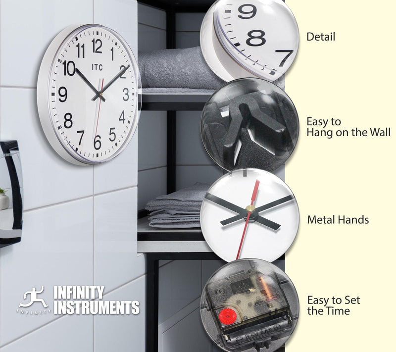 Infinity Instruments Prosaic 12" Business Clock — View 9