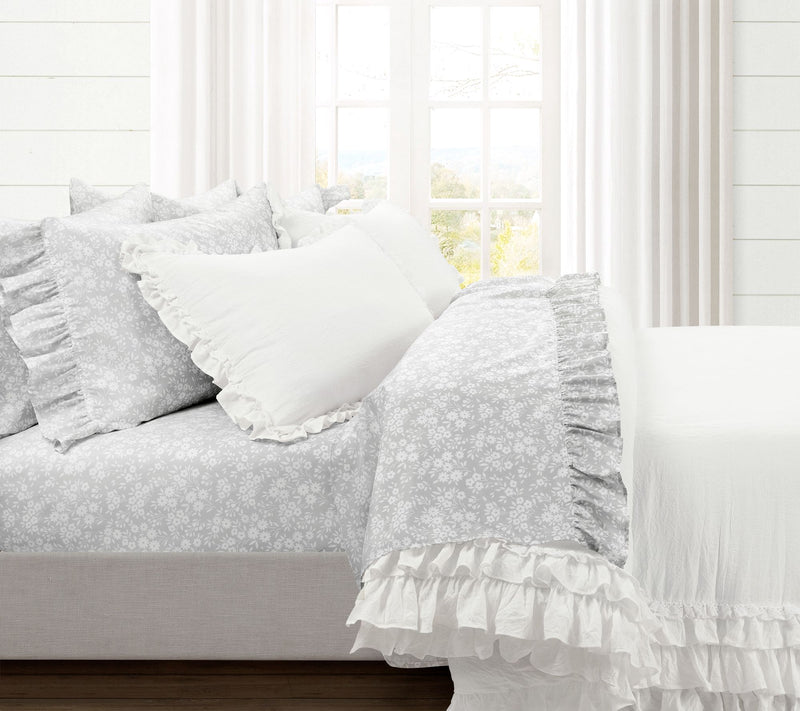 Lush Decor Garden Of Flowers Ruffle 6Pc Sheet Set-Queen — View 8