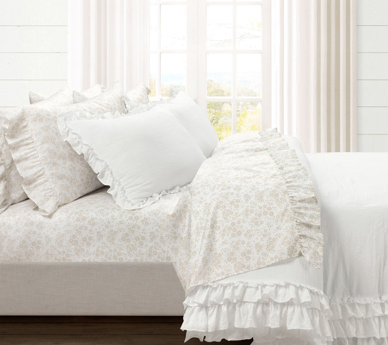 Lush Decor Garden Of Flowers Ruffle 6Pc Sheet Set-King — View 5