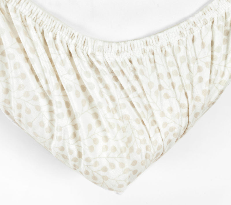 Farmhouse Leaf Branch Fitted Crib Sheet by Lush Decor — View 10