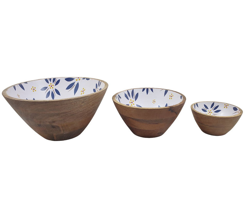 Temp-tations Old World Set of (3) Mango Wood Bowls — View 3