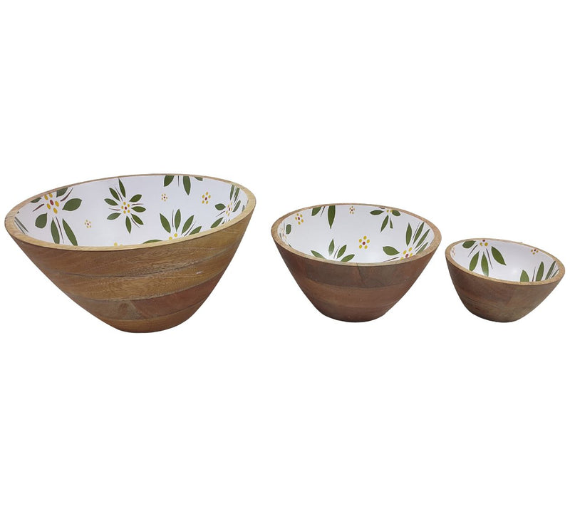 Temp-tations Old World Set of (3) Mango Wood Bowls — View 7