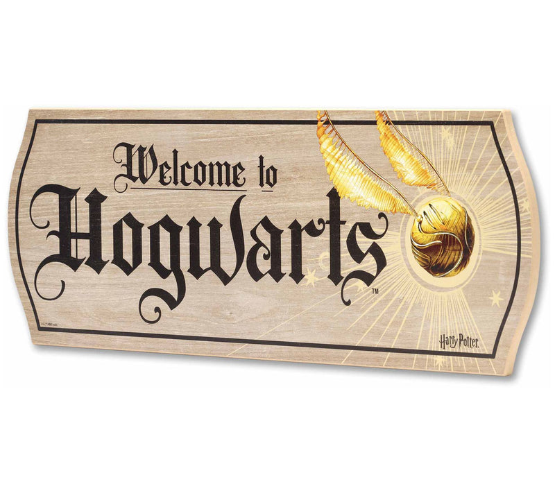 Harry Potter Welcome to Hogwarts Wooden Sign by Open Roads — View 2