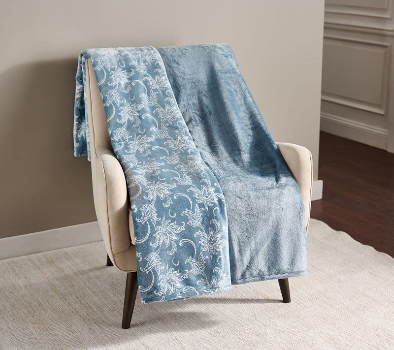 Berkshire 2-pk 60" x 70" Velvetsoft Rev Grace Fur Throws — View 9