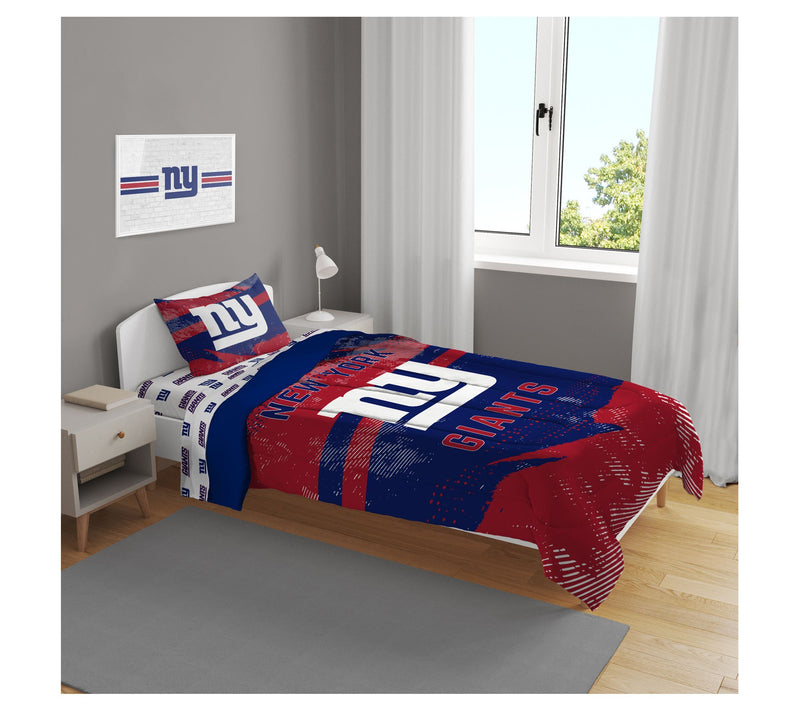NFL Slanted Stripe 4 Piece Twin Bed in a Bag — Main view