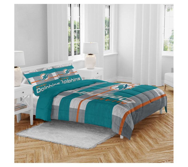 NFL Heathered Stripe Queen 3 Piece Bed in a Bag — Main view