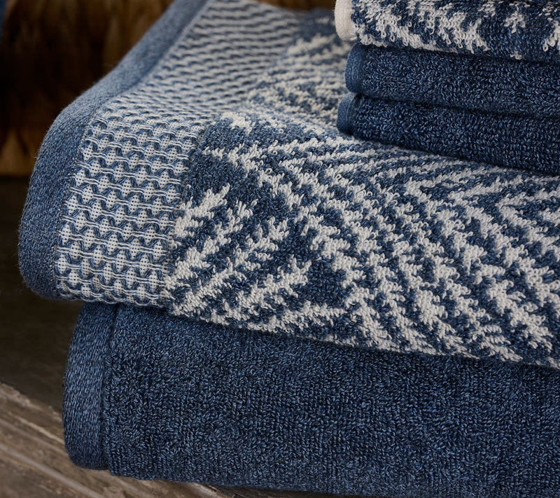 Home Reflections 8-pc Jacquard & Solid Towel Set — View 4