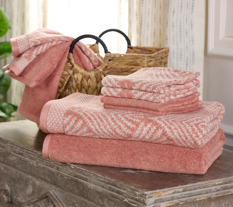 Home Reflections 8-pc Jacquard & Solid Towel Set — View 11