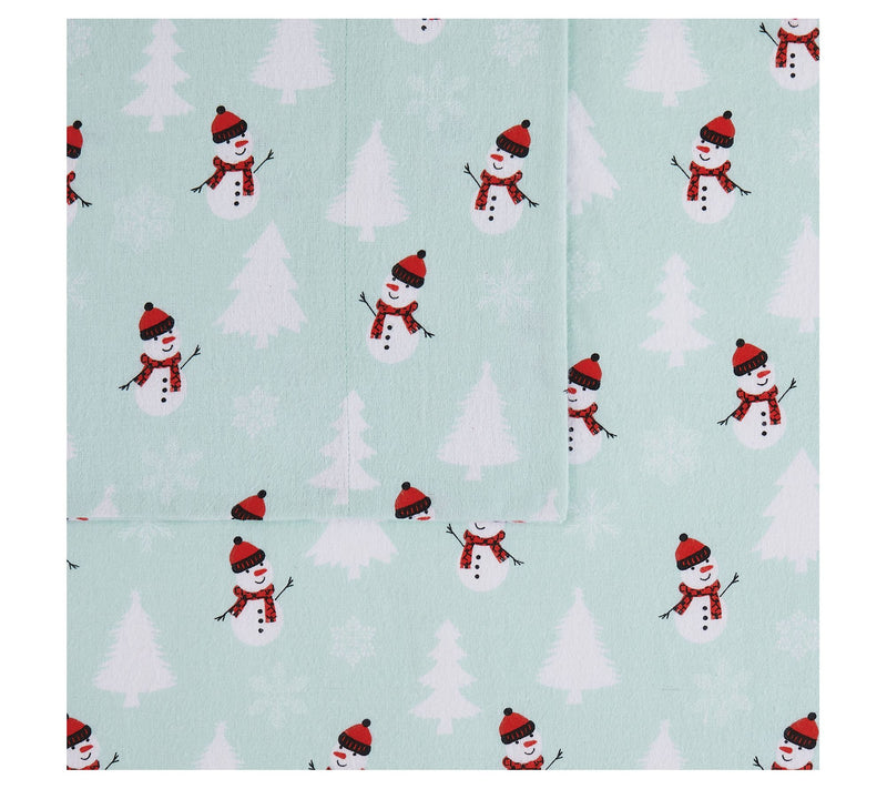 Truly Soft Snowman Wonderland Full Flannel Sheet Set — View 2
